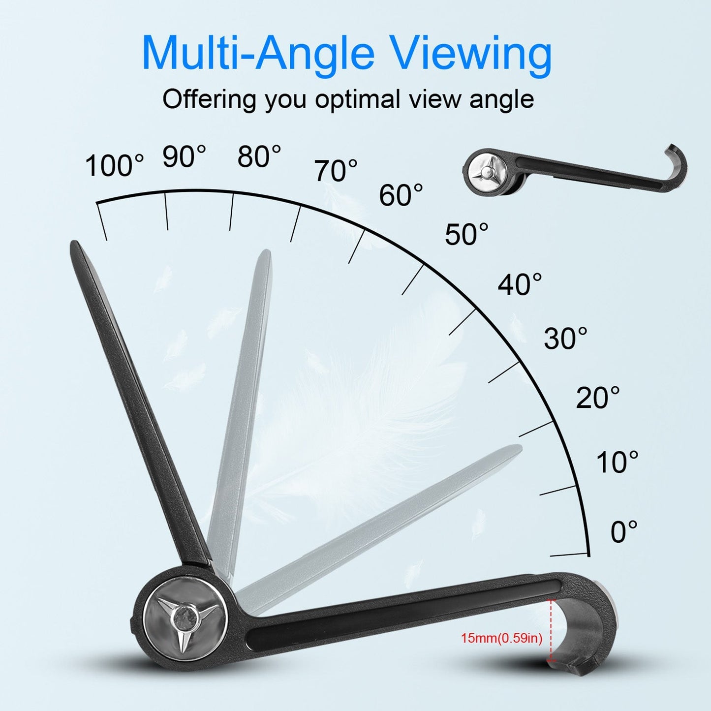 Desktop Phone Stand Tablet Holder 100¡ Adjustable Multi-Angle for Smartphone Pad E-Reader