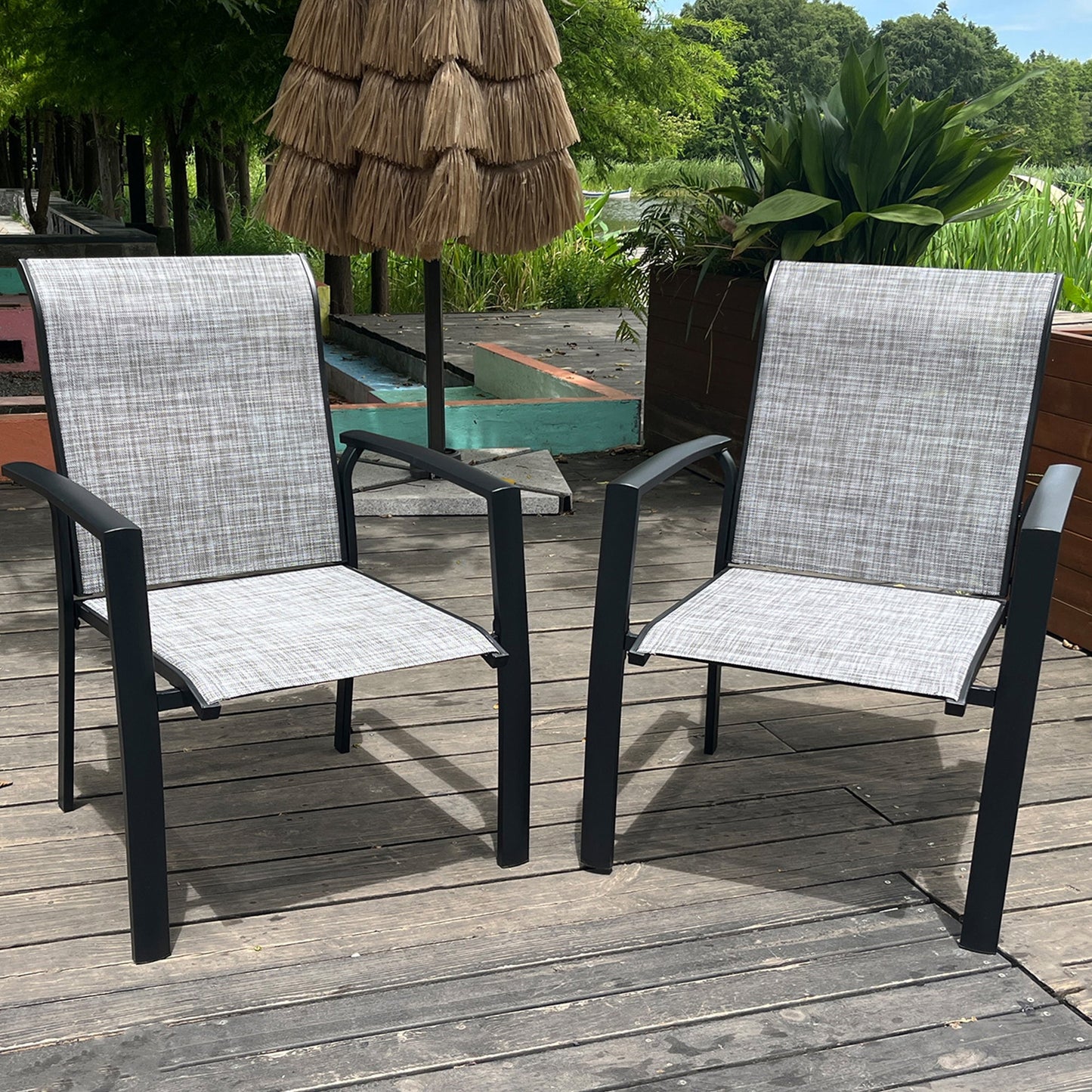 VRSHWO Garden Patio Chairs Set of 2
