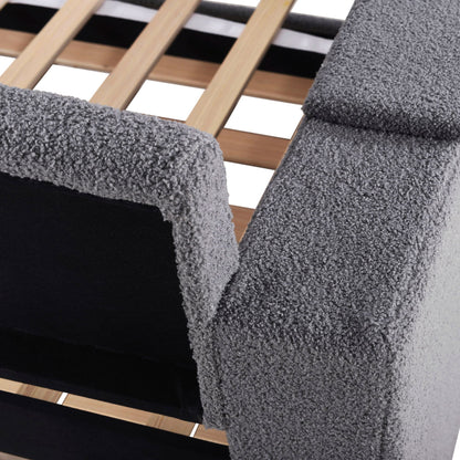 Upholstered Daybed With Storage Armrests, Trundle And Latest Integrated tooth Audio System