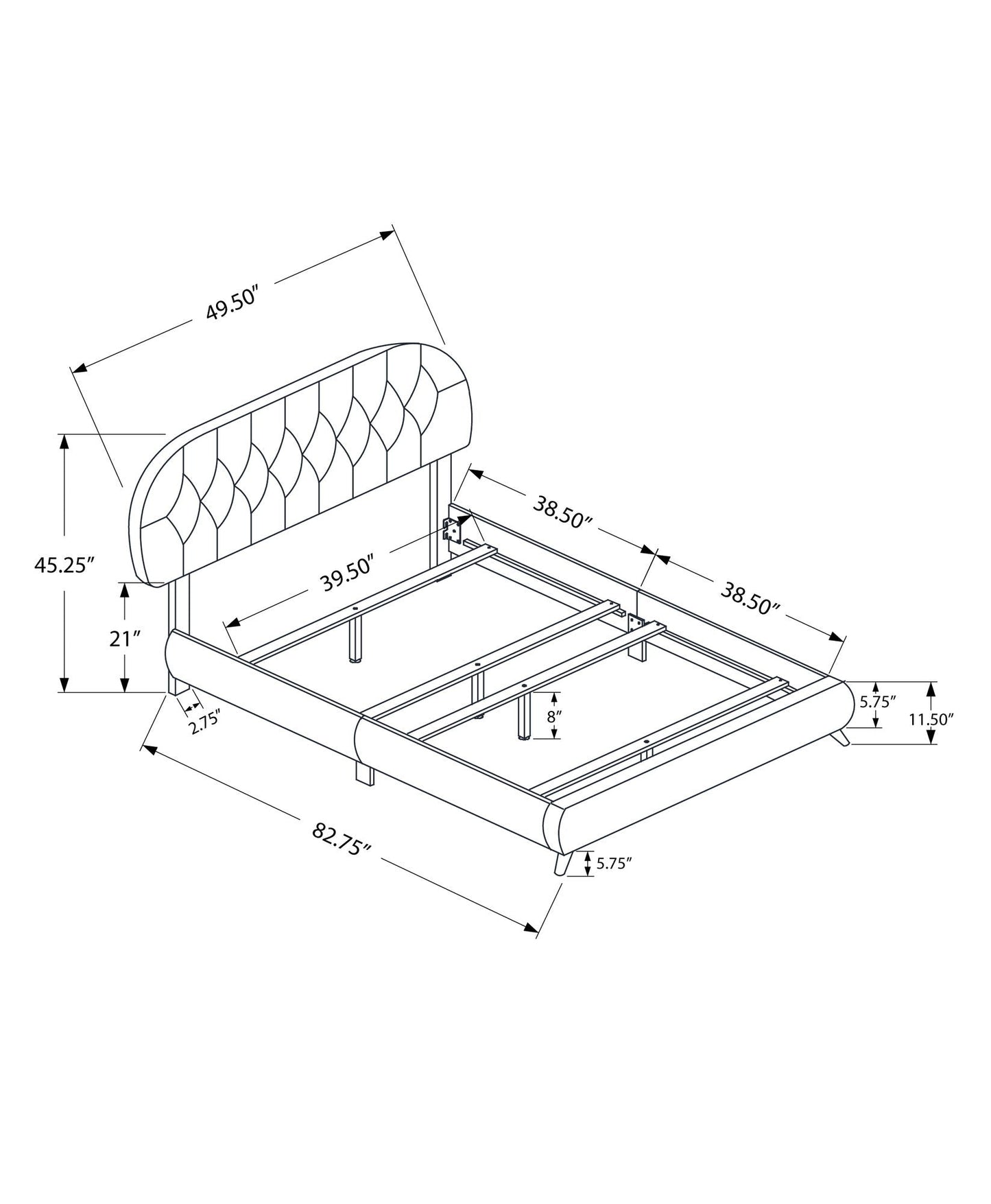Bed Upholstered Look
