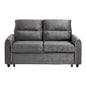 Pull Out Sofa Bed With Adjustable 3 Position Backrest, USB Charging Ports, Side Pockets