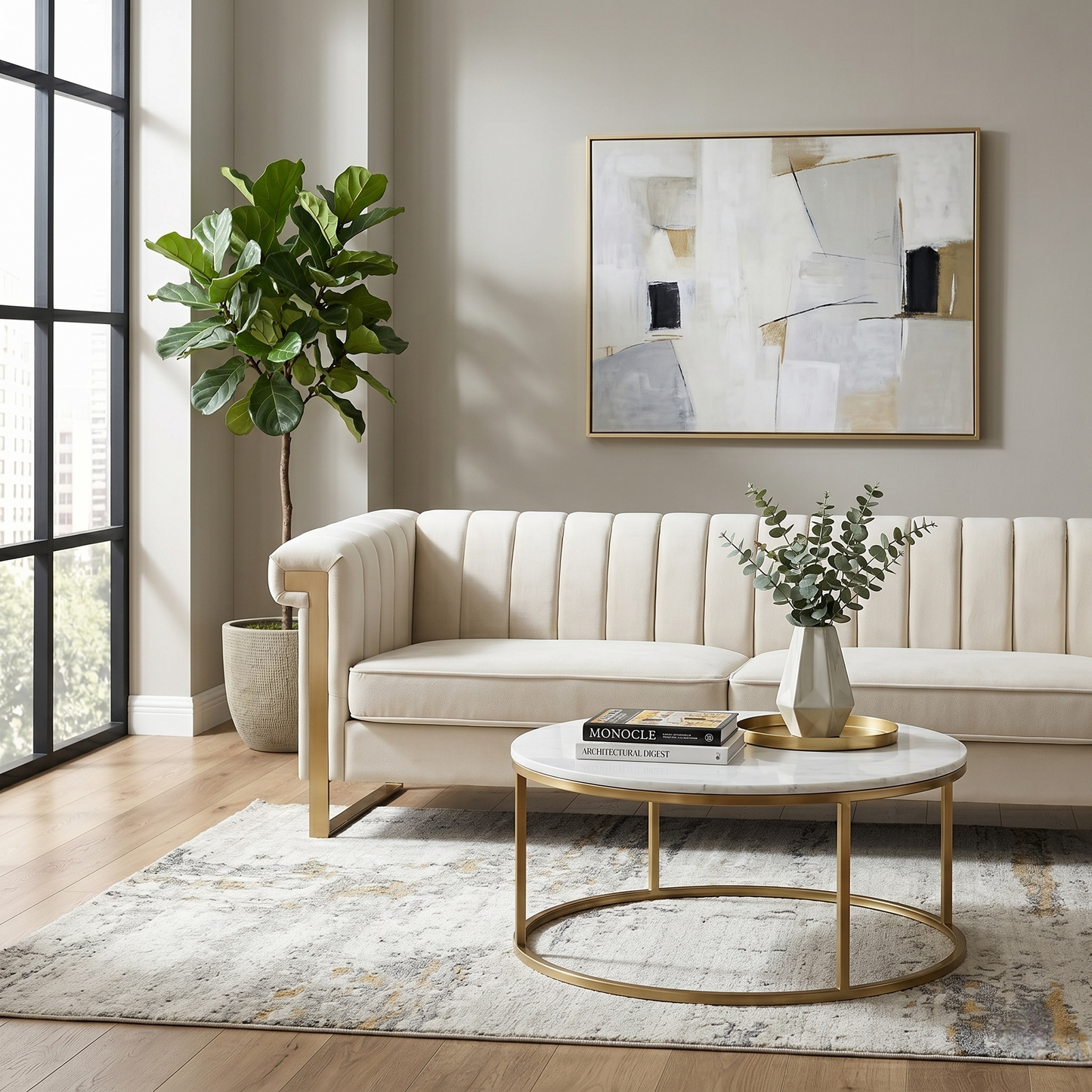 FX-P81-CW2 Modern Velvet Sofa