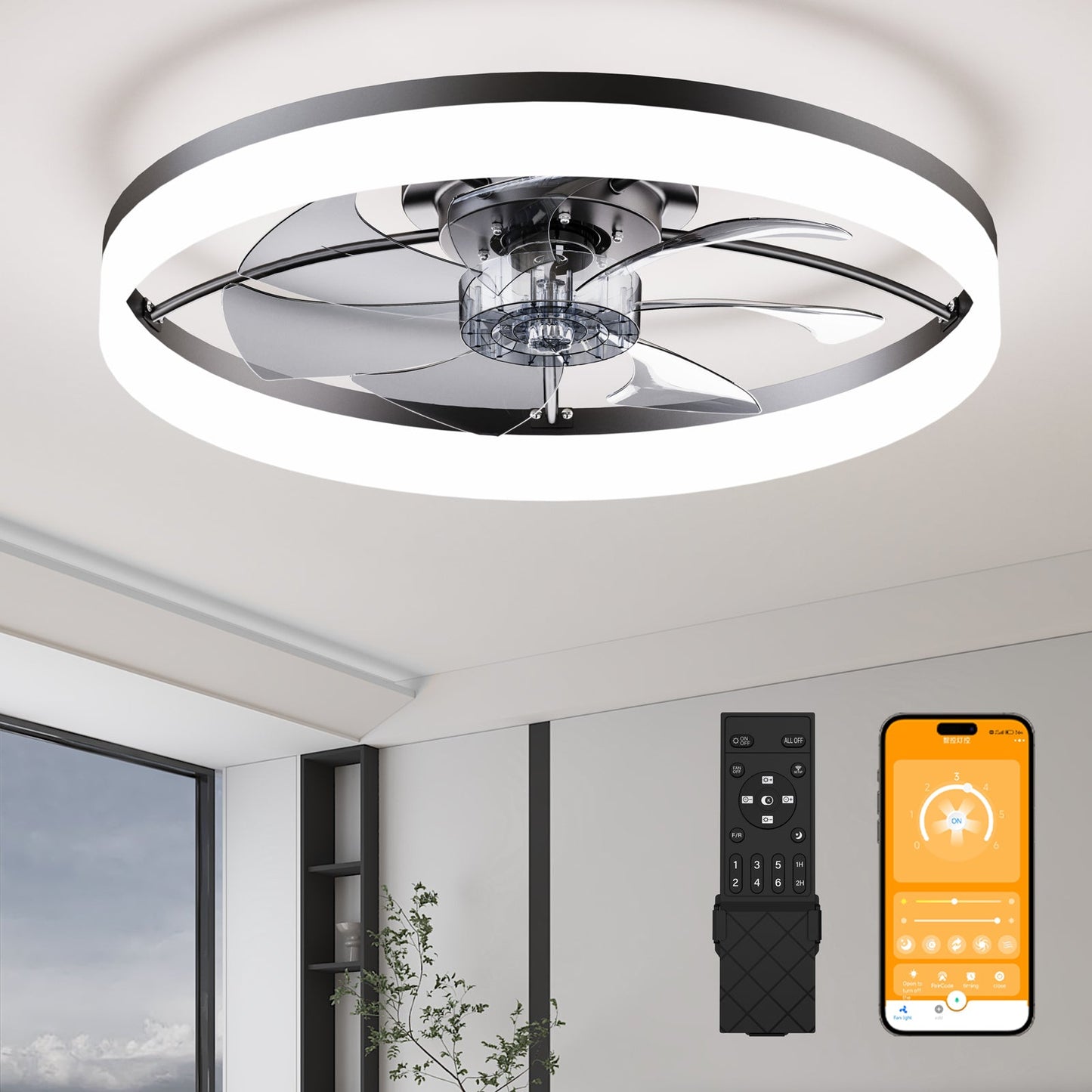 Ultra-Thin Modern LED Ceiling Fan