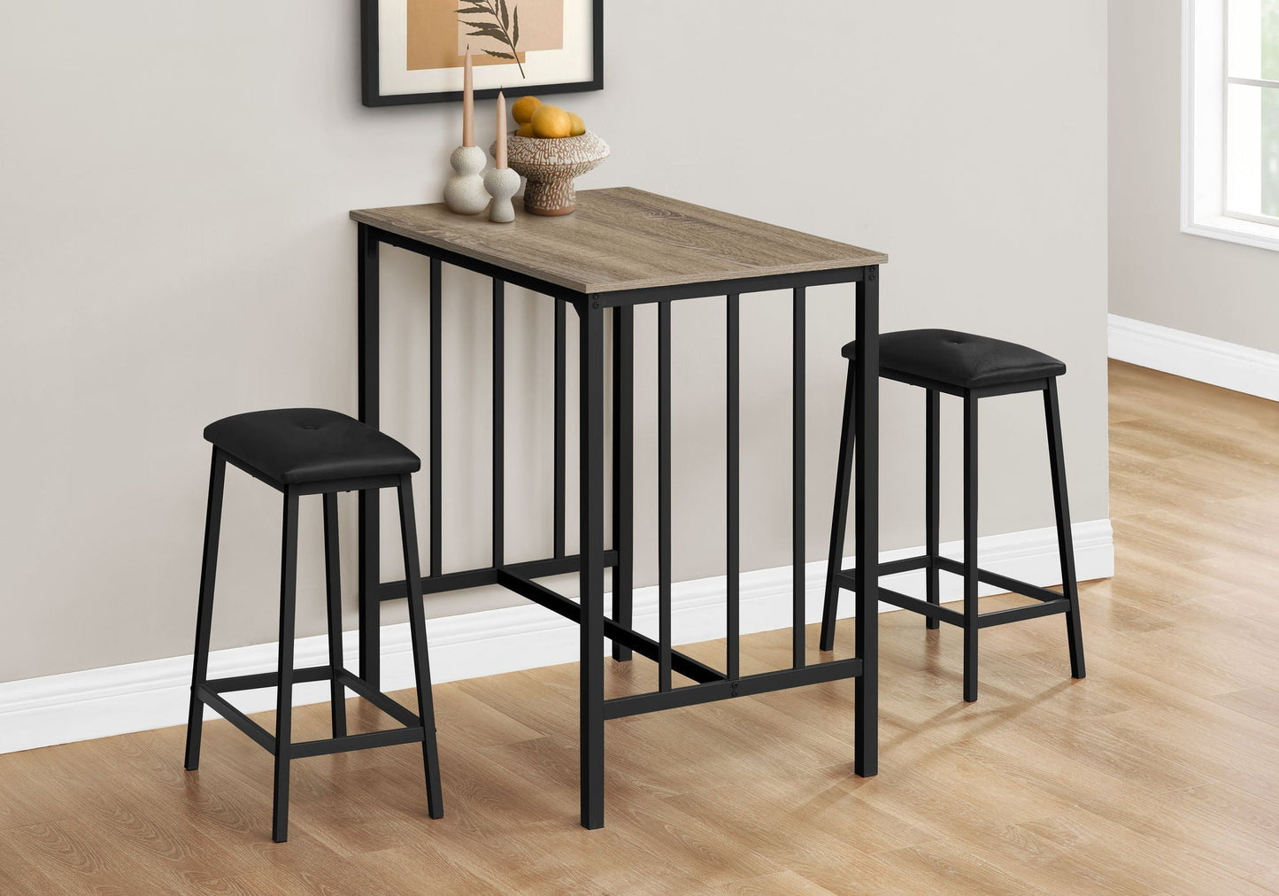 3 Piece Dining Set, Counter Height, Rectangular, Small, Contemporary & Modern