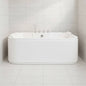 Nuvia Lagoona 61-Inch 2-Person Acrylic Whirlpool Massage Bathtub With 16 Water Jets And LED Lights (SAK15780)