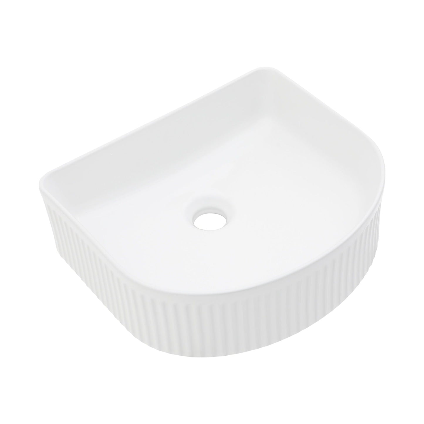 Vessel Bathroom Sink With Design - White