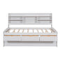 Captain Bed With Built In Bookshelves, 3 Storage Drawers, And Trundle