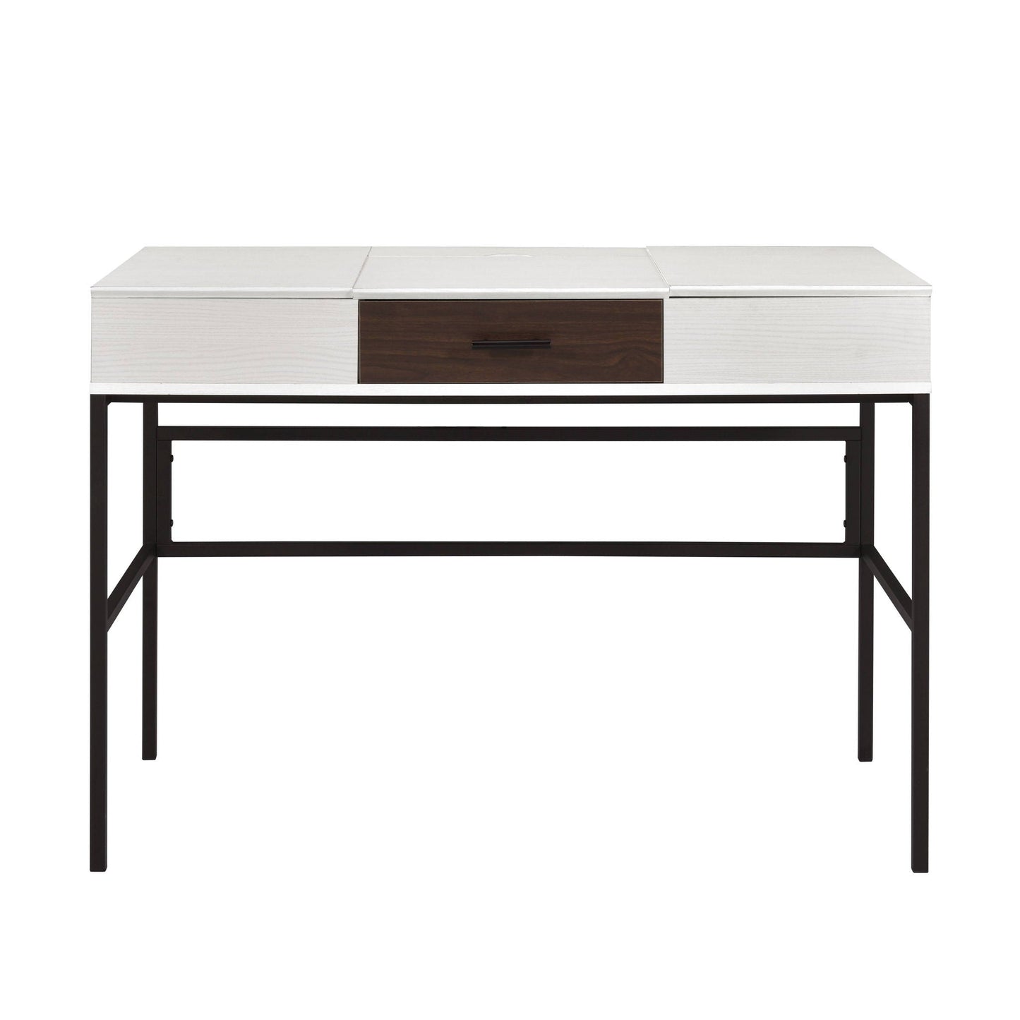 Verster - Writing Desk With USB - Black / Natural