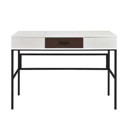 Verster - Writing Desk With USB - Black / Natural