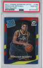 Graded 2017-18 Panini Donruss Optic Donovan Mitchell #188 Red/Yellow Rookie RC Basketball Card PSA 10 Gem Mint