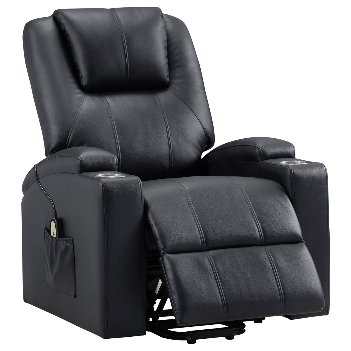 Macklin - Power Lift Massage Recliner With Heat And Dual Cupholders