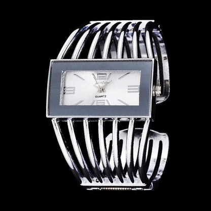 SENRUD Fashion Cuff Bracelet Watches for Women Luxury Rectangular Dial Analog Quartz Wrist Watch Gifts for Ladies