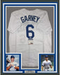 Framed Autographed/Signed Steve Garvey 35x39 Los Angeles LA White Baseball Jersey PSA/DNA COA