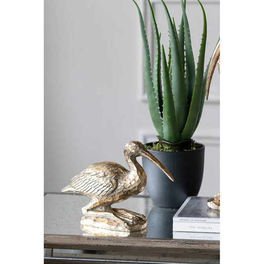 7.1x10.4x3" Kneeling Crane Figurine