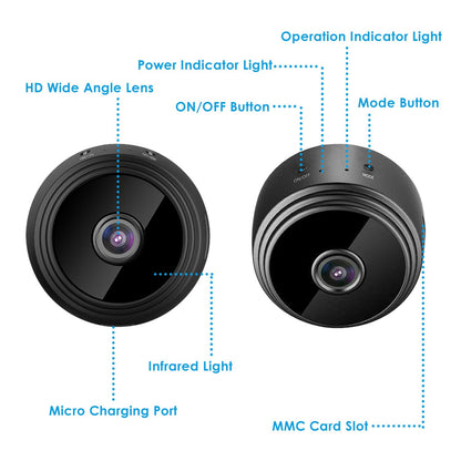 Mini CameraÊWireless Wifi IP Home Security Cam 1080P Full HD Surveillance Camera Nanny Cam w/ 32G MMC Card