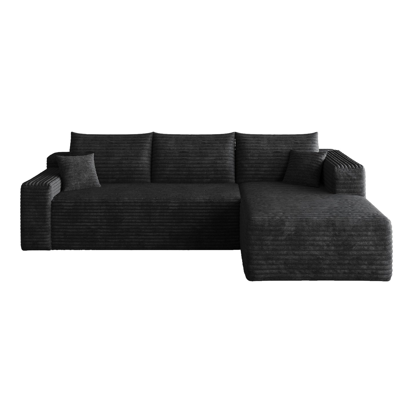 95" Cloud Sectional Sofa, Modern Minimalist Upholstered Couch