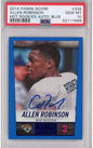 Graded 2014 Panini Score Allen Robinson #335 Blue #/99 Hot Rookies RC Auto Football Card PSA 10 Gem Mint