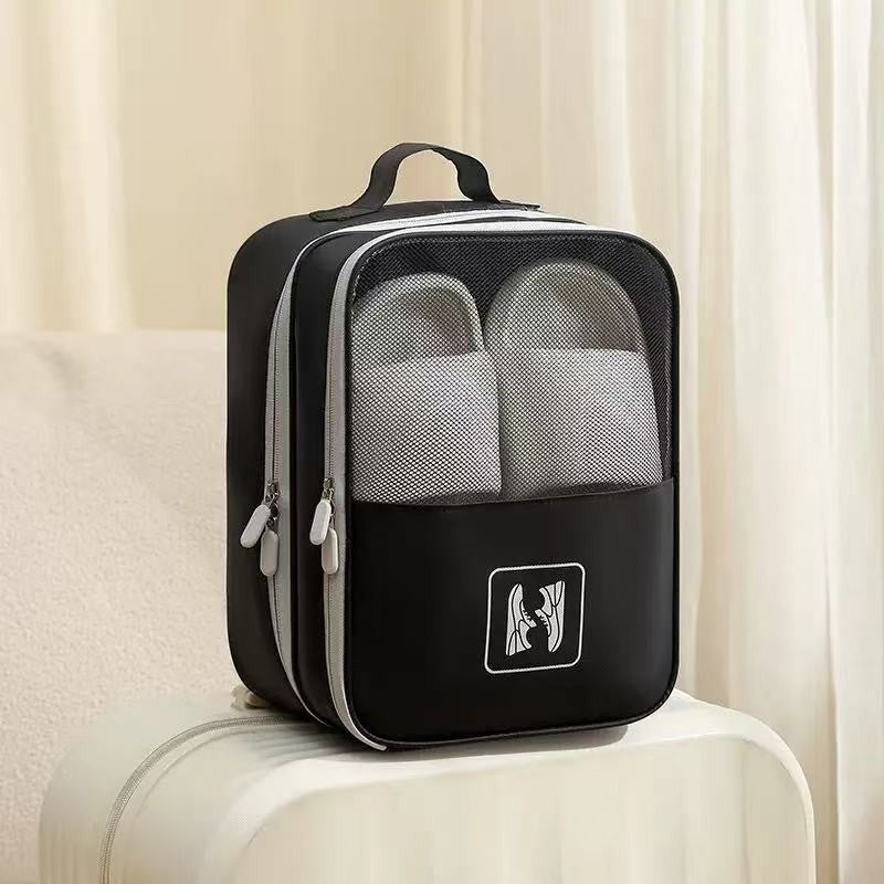 Shoe storage bag-double hook model-gray-600D film material-1 piece