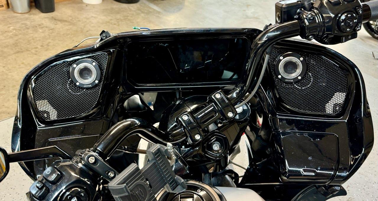 2024+ Road Glide with Cicada tweeter speakers grills set Fireball theme