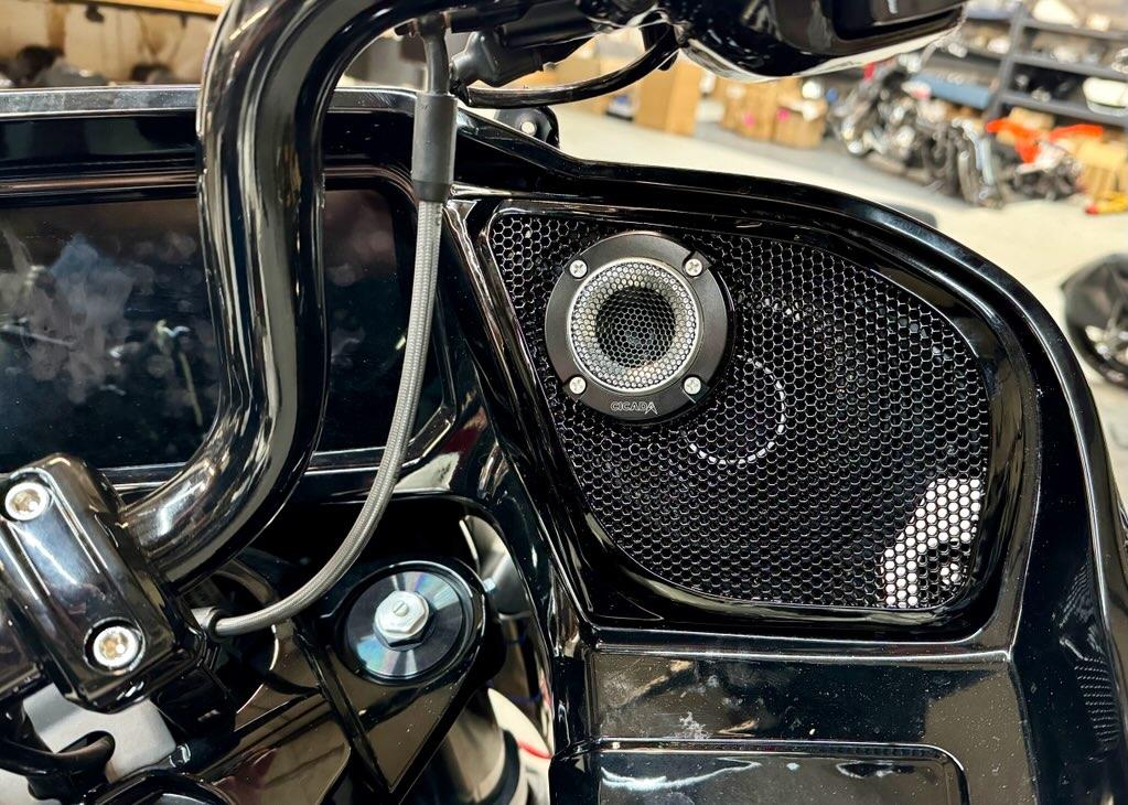 2024+ Road Glide with Cicada tweeter speakers grills set Fireball theme