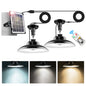2Pack Solar Shed Lights with Separate Panel Wall Mounted Solar Pendant Light Indoor Outdoor with Remote Timer 3 Modes 3 Light Colors IP 55 Waterproof
