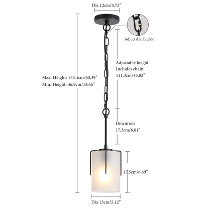 Adjustable Cylindrical Pendant Light