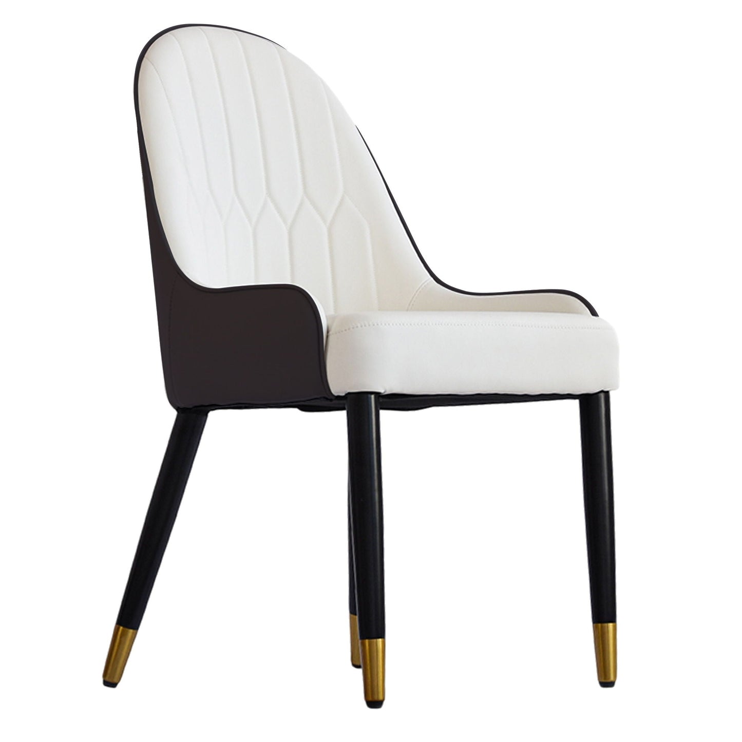 Modern Sponge-Filled Dining Chair, Solid Wood Metal Legs, Suitable For Restaurants, Living Rooms And Rooms (Set of 2)