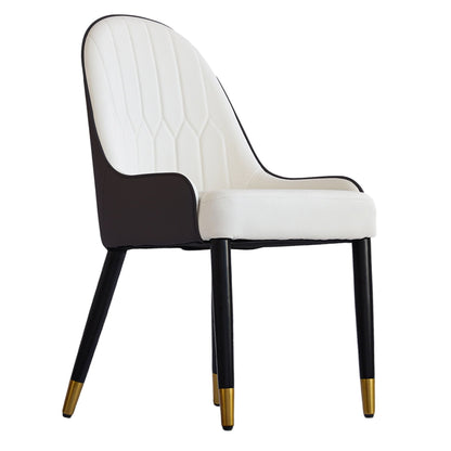 Modern Sponge-Filled Dining Chair, Solid Wood Metal Legs, Suitable For Restaurants, Living Rooms And Rooms (Set of 2)
