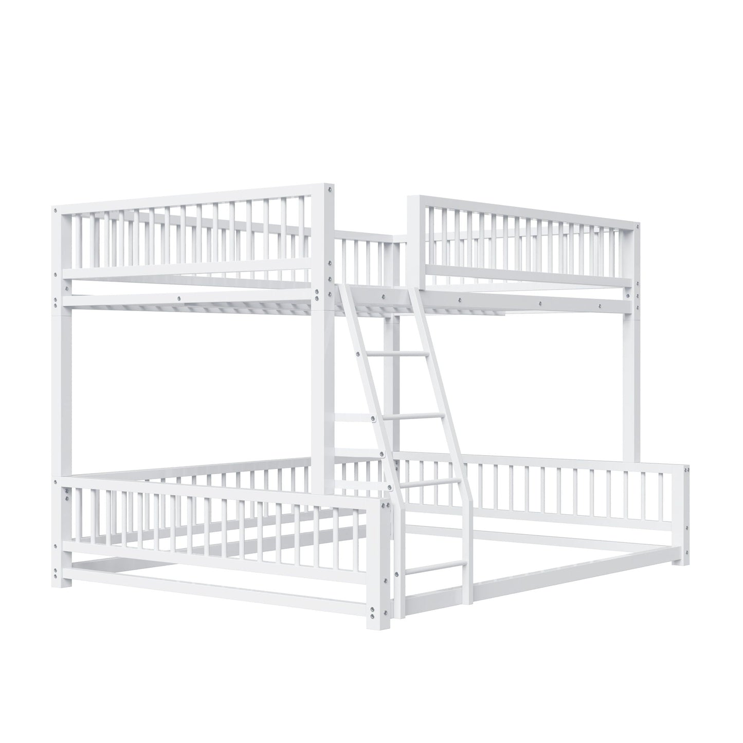 Bunk Bed With Ladder And Safety Guardrails