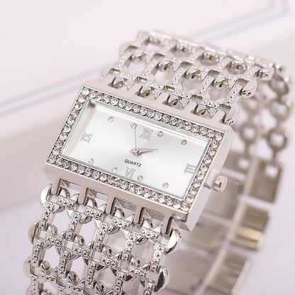 SENRUD Fashion Cuff Bracelet Watches for Women Luxury Rectangular Dial Analog Quartz Wrist Watch Gifts for Ladies