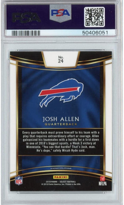 Graded 2018 Panini Select Josh Allen #24 Rookie RC Football Card PSA 10 Gem Mint