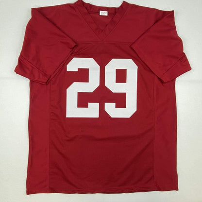 Autographed/Signed Minkah Fitzpatrick Alabama Red College Football Jersey JSA COA