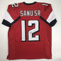 Autographed/Signed Mohamed Sanu Sr Atlanta Red Football Jersey JSA COA