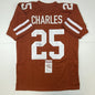 Autographed/Signed Jamaal Charles Texas Orange College Football Jersey JSA COA