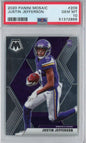 Graded 2020 Panini Mosaic Justin Jefferson #209 Rookie RC Football Card PSA 10 Gem Mint