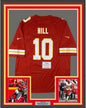 Framed Autographed/Signed Tyreek Hill 35x39 Kansas City Chiefs Red Authentic Football Jersey Fanatics COA