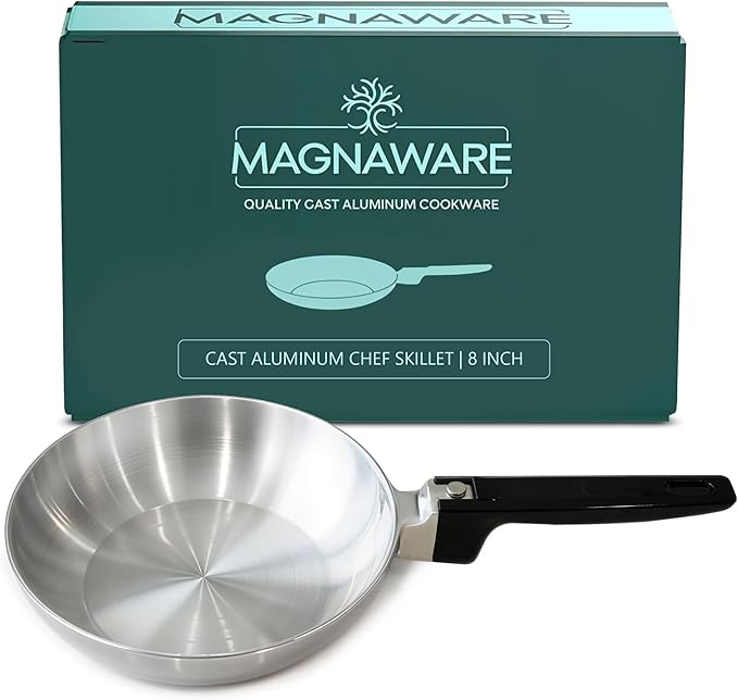 8-Inch Chef Skillet – Quick & Even Heat Distribution – Lightweight Cast Aluminum Frying Pan