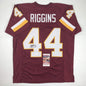 Autographed/Signed John Riggins Washington Burgundy Football Jersey Beckett BAS COA