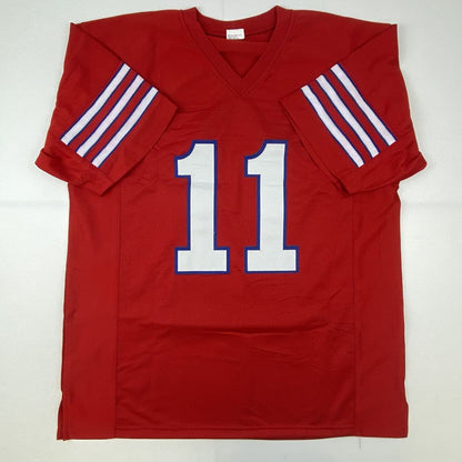 Autographed/Signed Andre Ware 89 Heisman Houston Red College Football Jersey JSA COA