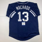 Autographed/Signed Manny Machado San Diego Blue Baseball Jersey Beckett BAS COA