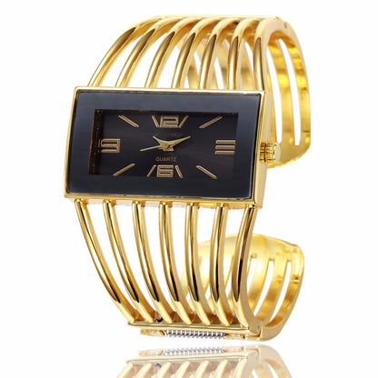 SENRUD Fashion Cuff Bracelet Watches for Women Luxury Rectangular Dial Analog Quartz Wrist Watch Gifts for Ladies