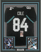Framed Autographed/Signed Keelan Cole 35x39 Jacksonville Black Football Jersey JSA COA