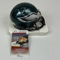 Autographed/Signed Jalen Hurts Philadelphia Eagles Mini Football Helmet JSA COA