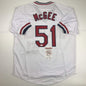Autographed/Signed Willie McGee St. Louis White Baseball Jersey JSA COA