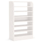 8 Tier Tall Shoe Rack, Wooden Shoe Storage Cabinet, Entryway Organizer - White