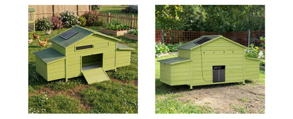 70" Automatic Chicken Coop with Solar-Powered Door