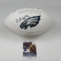Autographed/Signed DeVonta Smith Philadelphia Eagles Full Size F/S White Panel Logo Football JSA COA