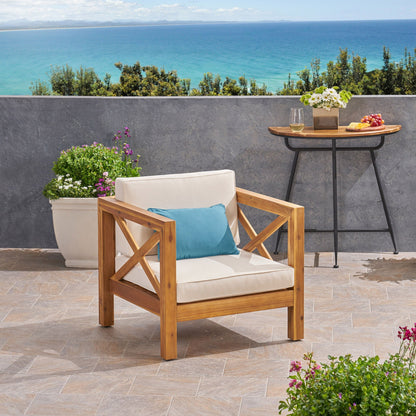 Brava Mid-Century Modern Club Chair with Water Resistant Cushions