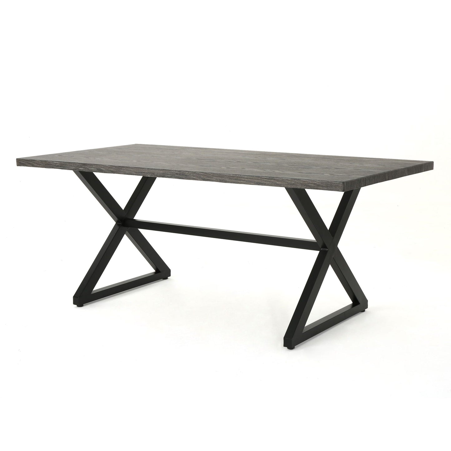 Rolando Outdoor Aluminum Dining Table with Steel Frame