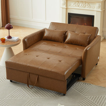 Convertible Sleeper Sofa Bed With 3 USB Ports